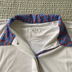 Piper By Smartpak white Show Shirt w/ fox collar